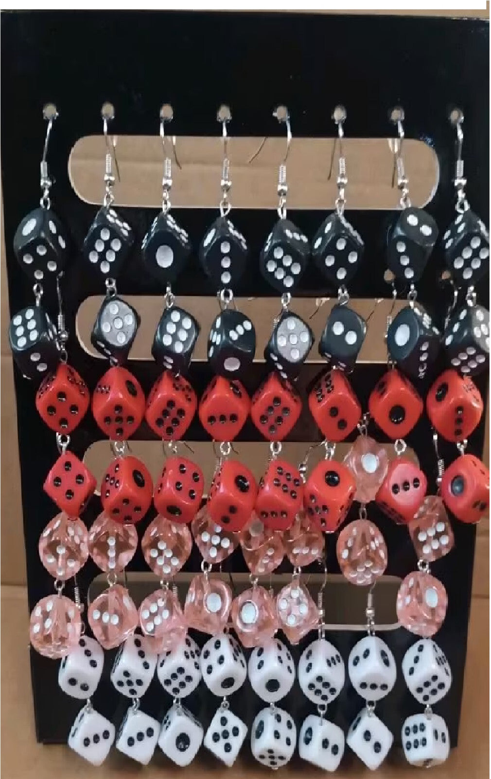 Posten Ohrringe Set Würfel Rockabilly Rock n Roll Ohrstecker Auflösung
