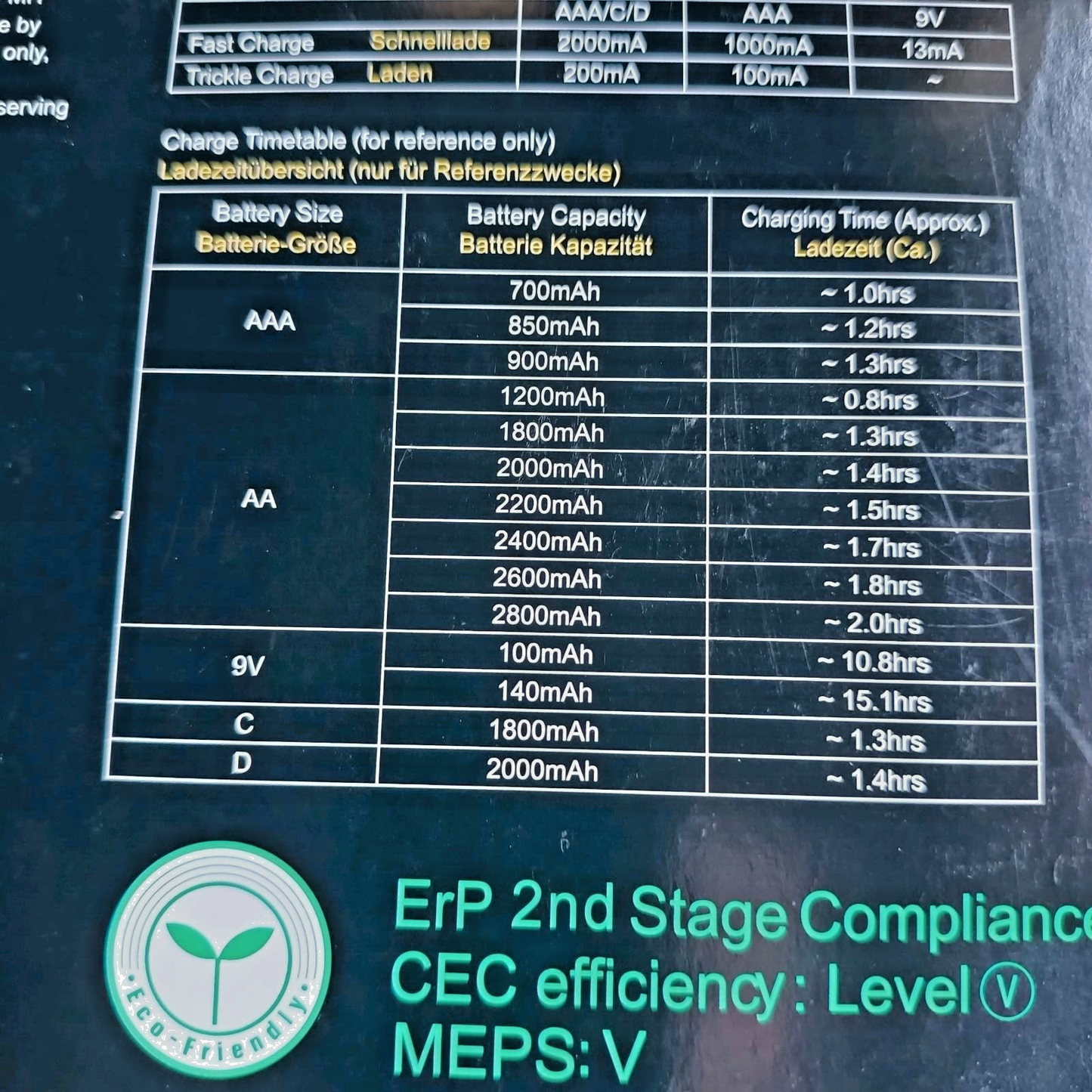 1 Akku Ladegerät Universal Batterie NiMh Charger LCD Displ. AA AAA C D 9V 6xSlot