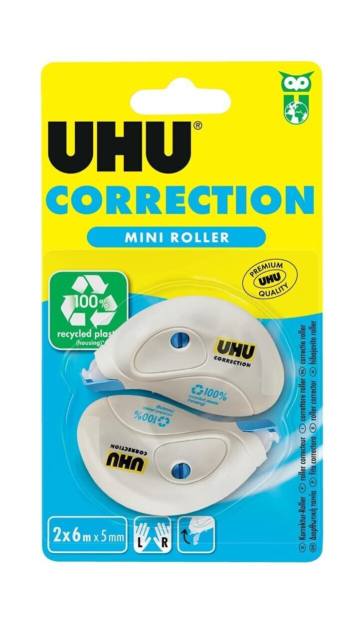 UHU Korrekturroller Compact Mini Set Korrekturband Korrekturstreifen Büro Schule