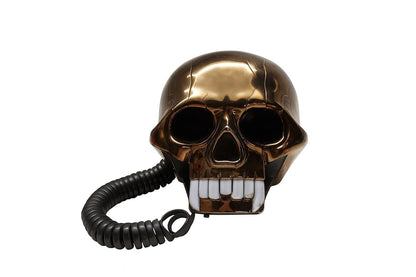 Telefon Vampir Totenkopf Skull Schwarz Skull Festnetz Schnurgebunden Festnetztelefon
