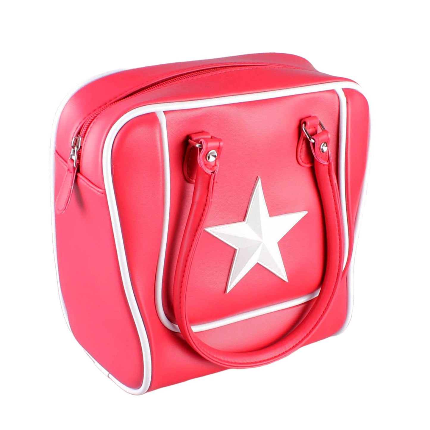 Handtasche Rot Stern Tasche Mode Accessoire Damen Rockabilly Punk Retro Freizeit