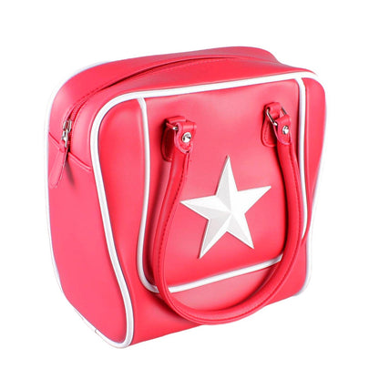 Handtasche Rot Stern Tasche Mode Accessoire Damen Rockabilly Punk Retro Freizeit