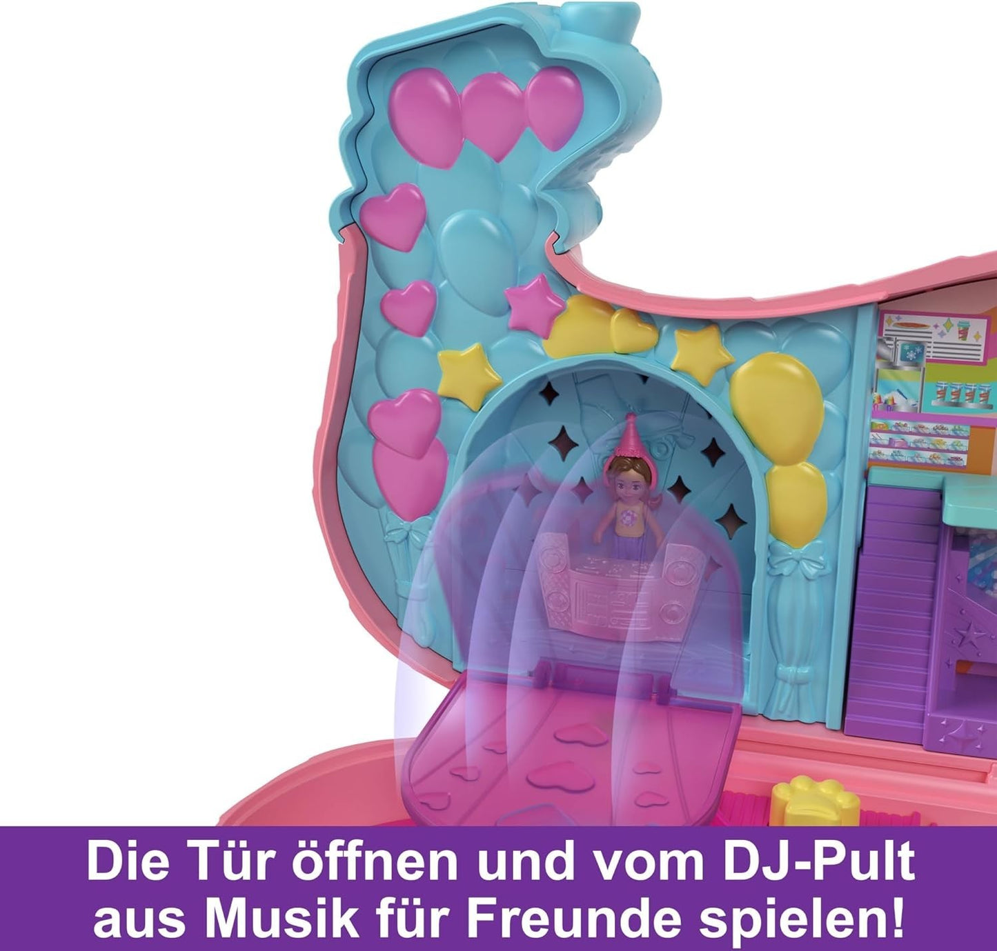Mattel HKV54 Polly Pocket Hündchenparty Geburtstagsparty Dackel-Party Spielset