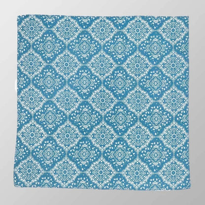 Bandana Kopftuch Halstuch Blau Paisley Accessoire Mode Freizeit Tuch Biker Baumwolle Rock