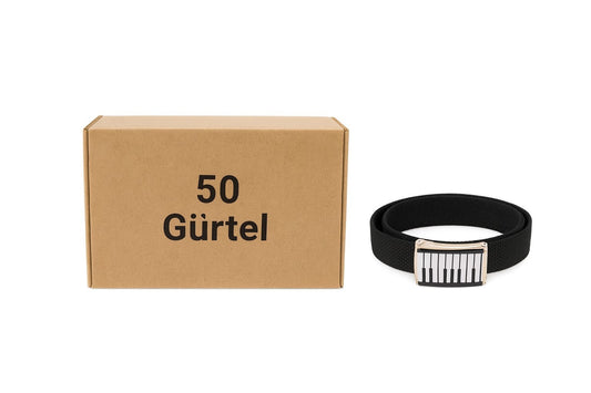 Aktion 50x Gürtel Schwarz Weiß Klavier Hüftgürtel Jeansgürtel Unisex Großhandel