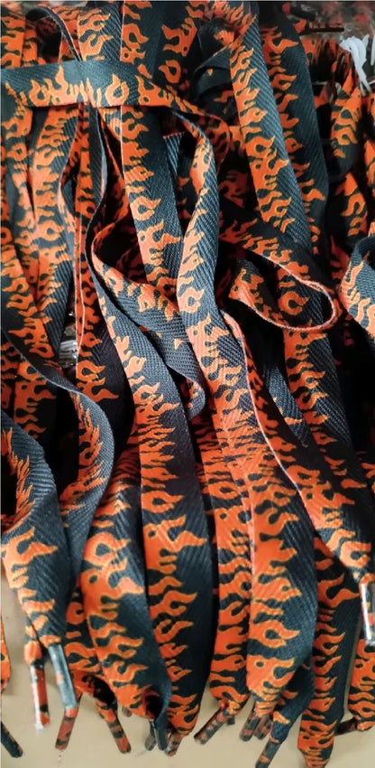 1 Karton 50 Paar Schnürsenkel Schnürsenkel Flammen 110cm 18mm