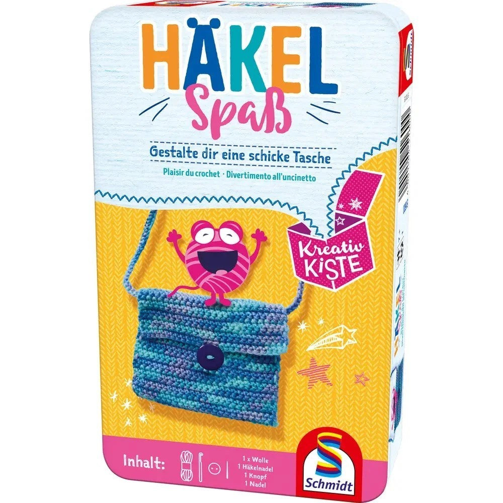 Schmidt 51600 Häkelspaß Spiele Metalldose Kreativ Kiste Bring mich mit Spiel