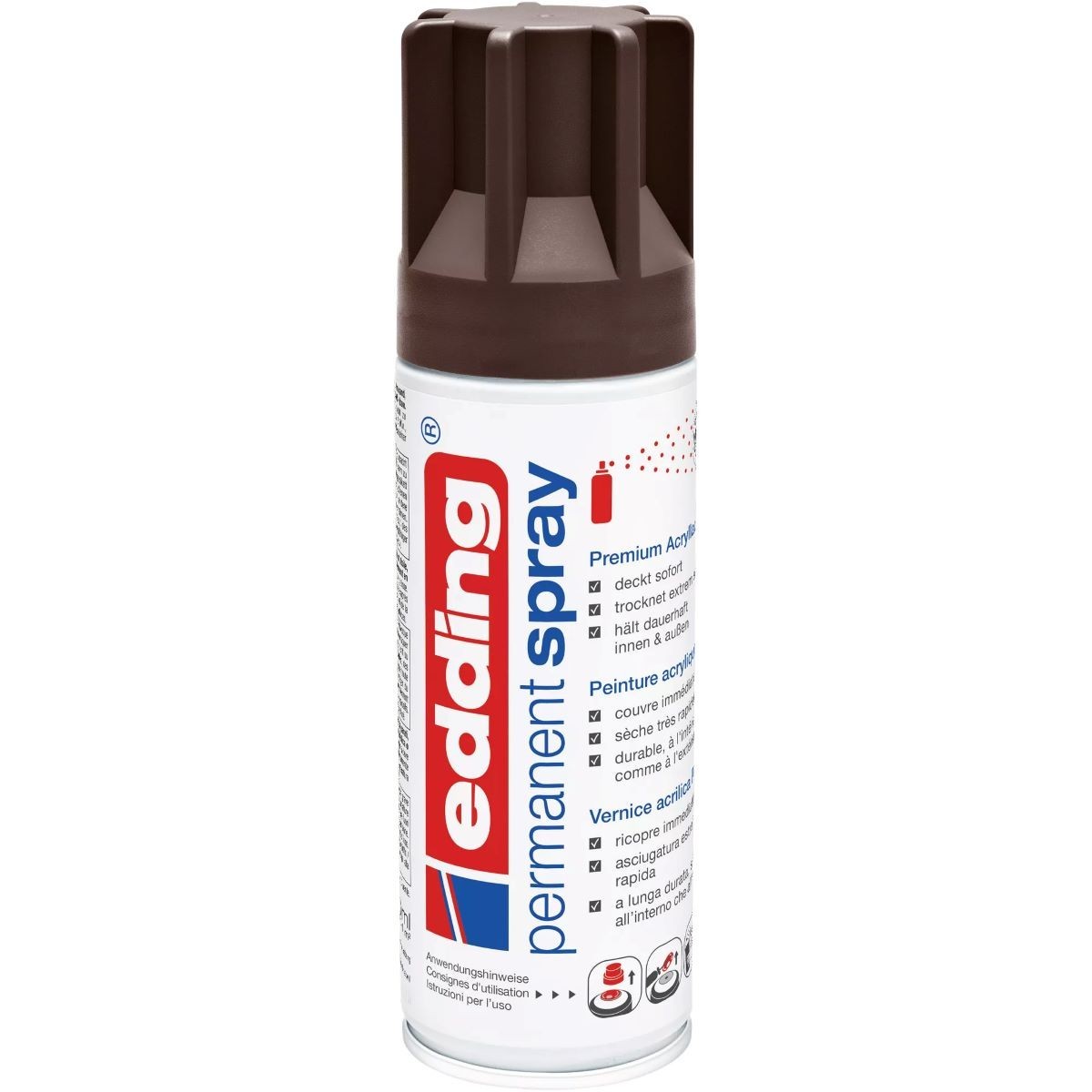 Edding Permanent Spray Chocolate Brown Matt Premium Acryllack Spraydose Farblack