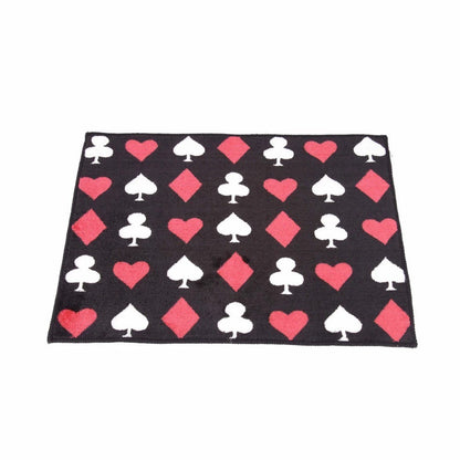 Badematte Schwarz Kartenspiel Design Badteppich Badvorleger Duschvorleger Bad