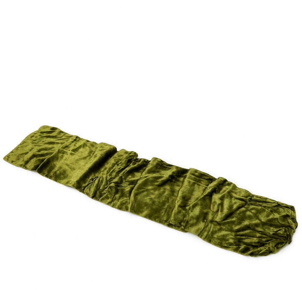 Schal Grün Samt Rechteck Halstuch Samtschal Tuch Retro Vintage Modeaccessoire