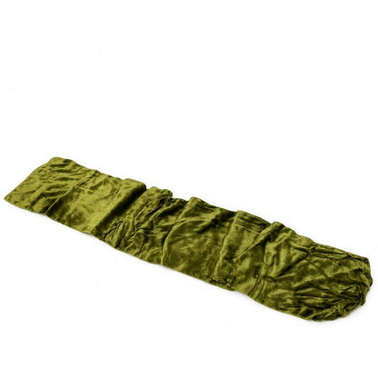 Schal Grün Samt Rechteck Halstuch Samtschal Tuch Retro Vintage Modeaccessoire
