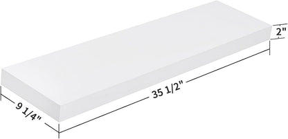 Wandregal 90x24x5 cm Weiß Hochglanz Regal Wandboard Schweberegal modern Design