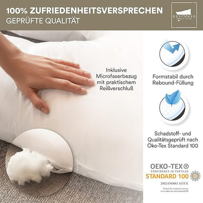 Schwangerschaftskissen mit Bezug Oeko-Tex Kissen Kopfkissen Schwangerschaft ergonomisch
