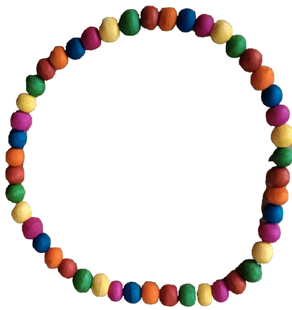 10 x Hals Kette Bunt RASTA Reggae mit Holzperlen