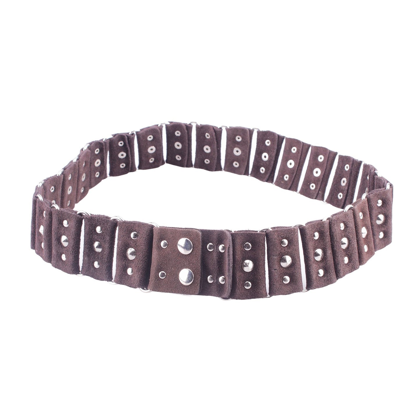 Damengürtel Dunkelbraun Taillen-& Hüftgürtel Boho-Style Nieten Festival Gürtel Belt
