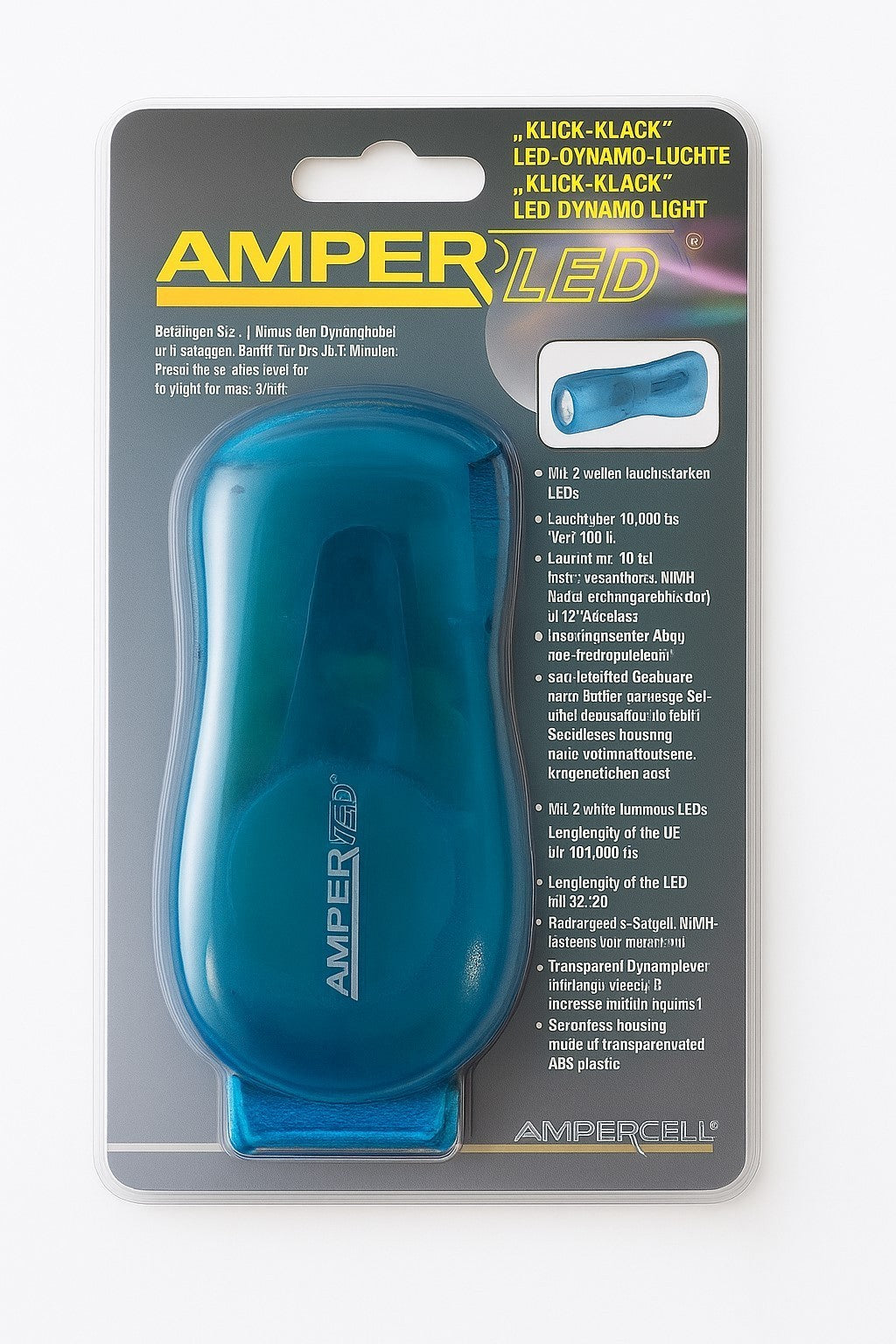 1 Taschenlampe Amper LED Dynamo Leuchte Outdoor Lampe LED-Licht Klick-Klack