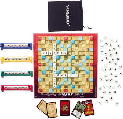 Mattel GMG29 Harry Potter Scrabble Wortspiel in Deutsch Brettspiel Familienspiel