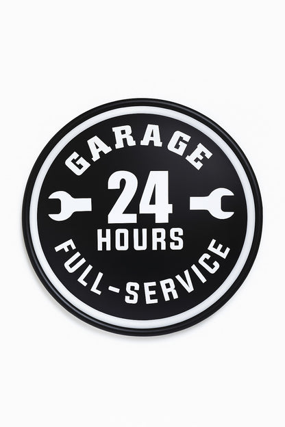 Blechschild Garage 24 Hours Full-Service Deko Schild Werkstatt Retro Vintage