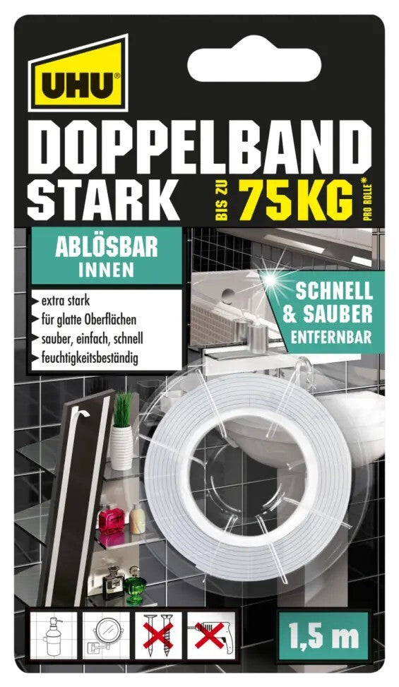UHU Reparaturset Kleber + Powerkitt + Montageband Heimwerken Basteln Alleskleber