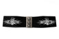 Stretch Taillengürtel Schwarz Tribal Totenkopf Skull Gürtel Belt Gothic Punk Skull Damen