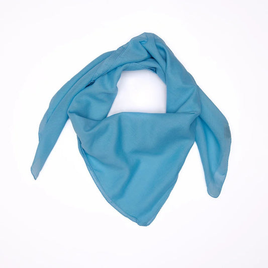 Baumwolltuch Hellblau Kopftuch Halstuch Schal Bandana Accessoires Damen Mode