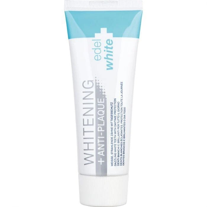 2er Set edel+white Zahnpasta Whitening + Anti-Plaque je 75ml Tagesschutz Zähne