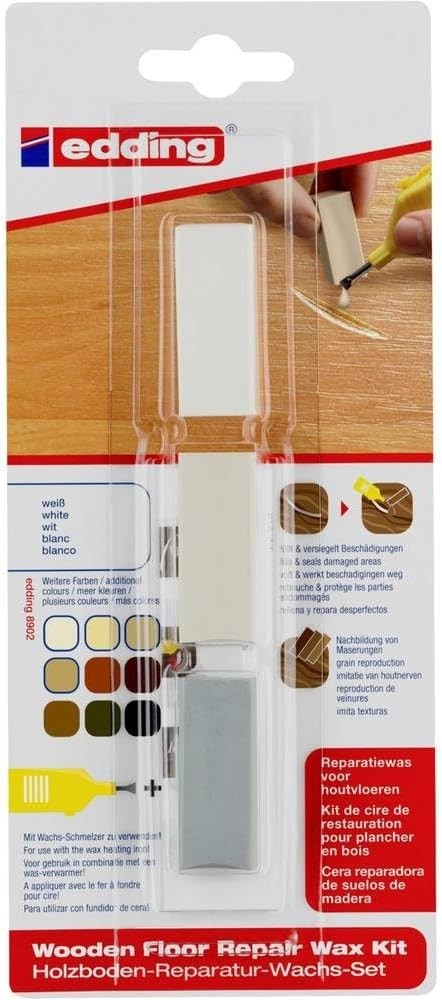 Edding Holzboden Reparatur Wachs 3er Set Weiß Dellen Ausbessern Reparaturkit