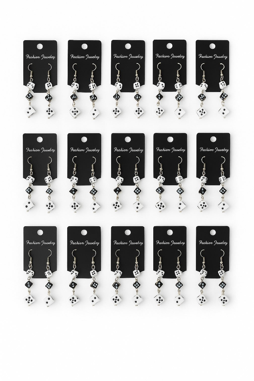 15 Paar Ohrringe Posten Würfel Ear Studs Ohrschmuck Accessoires Rockabilly