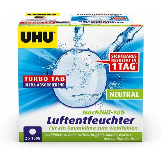 Uhu Original Luftentfeuchter 2x 100g Nachfüll Tab Neutral Turbo Tab Ultra