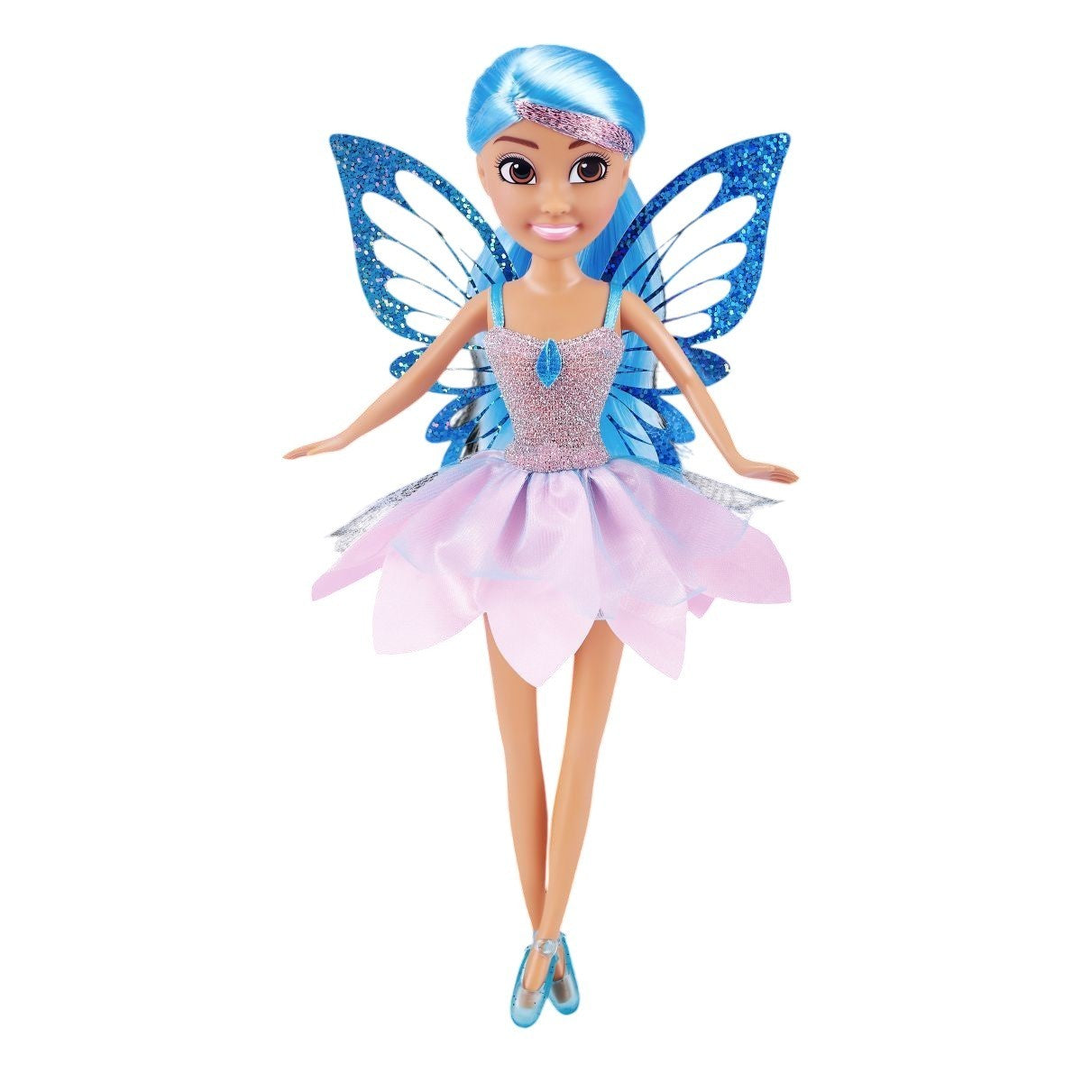 Zuru Sparkle Girlz Blau Fairy Princess Puppe Fee Feenpuppe Spielpuppe Kegel