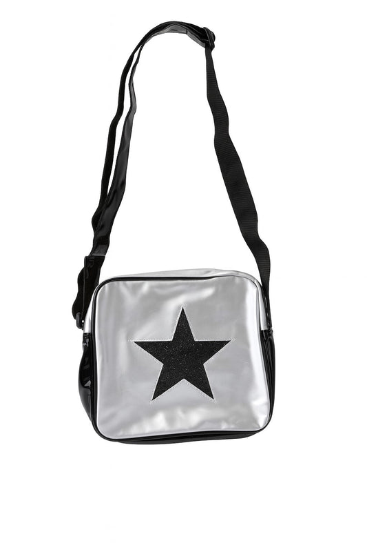 Umhängetasche Silber mit Stern Tasche Mode Crossbody Schultertasche Handtasche Damentasche