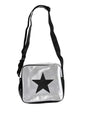 Umhängetasche Silber mit Stern Tasche Mode Crossbody Schultertasche Handtasche Damentasche