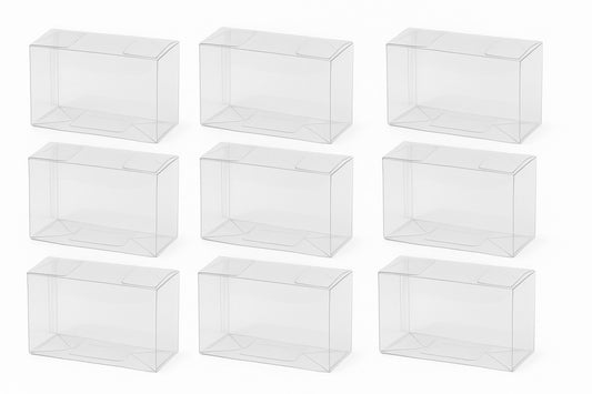 9er Set Schachtel Transparent Geschenkverpackung Geschenkebox Box 10x6,5x5 cm