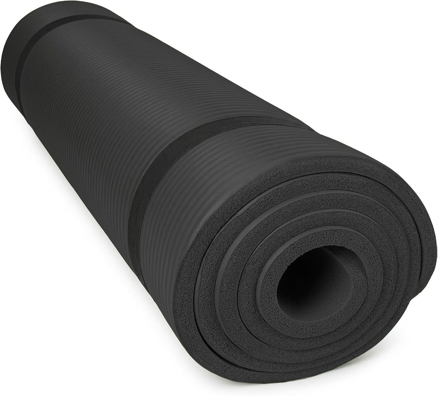 2x diMio Gymnastikmatte Yogamatte Fitnessmatte Schwarz 185x60x1cm inkl. Tragegurt Sportmatte