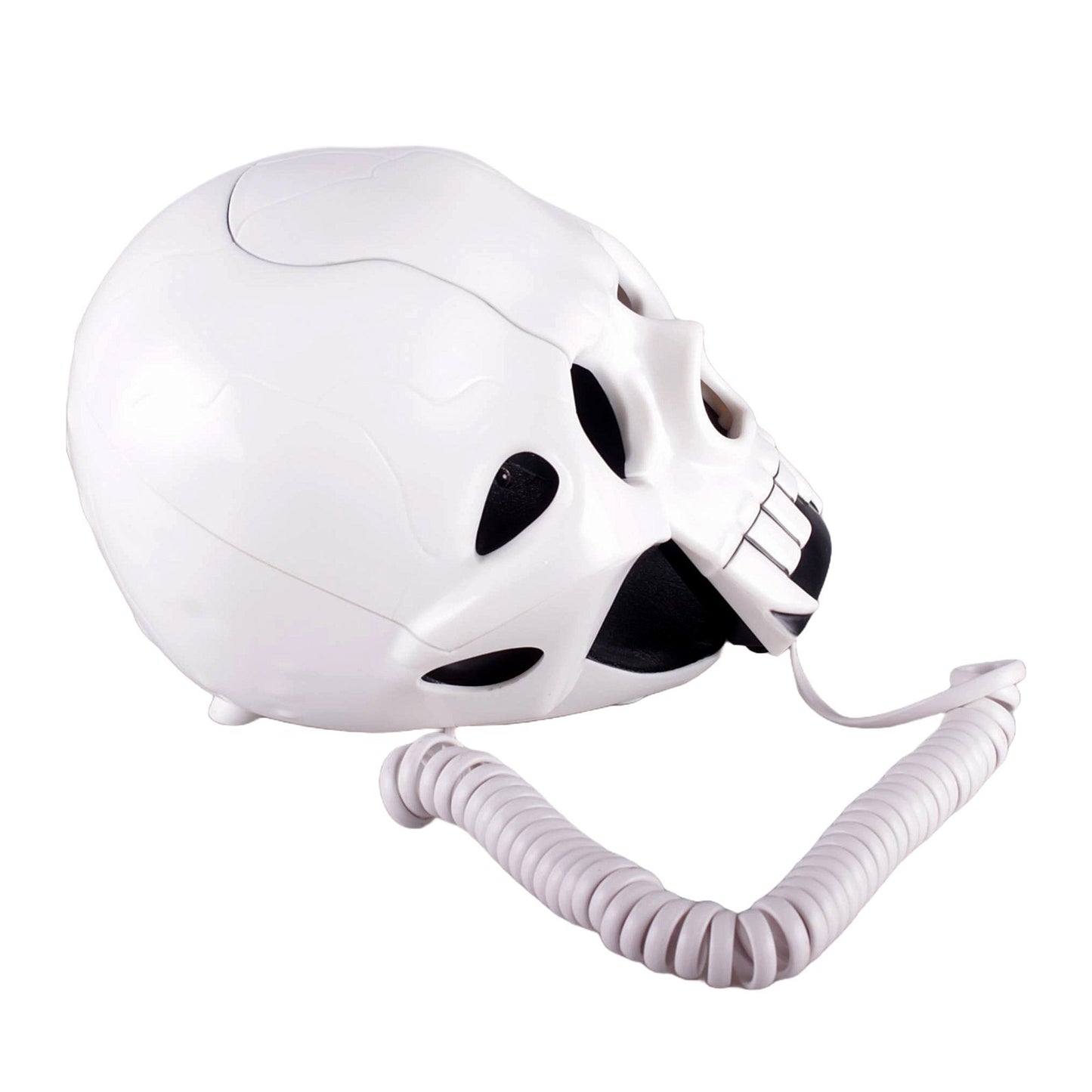 Telefon Vampir Totenkopf Skull Weiß Telephone Festnetz Schnurgebunden Festnetztelefon