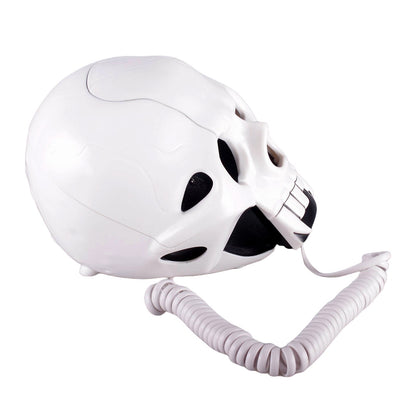 Telefon Vampir Totenkopf Skull Weiß Telephone Festnetz Schnurgebunden Festnetztelefon