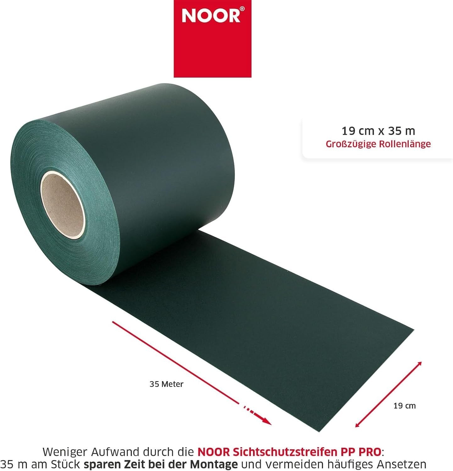 Zaunblende PP Pro Grün für Doppelstabgitterzäune 35m Sichtschutz Garten Zaun