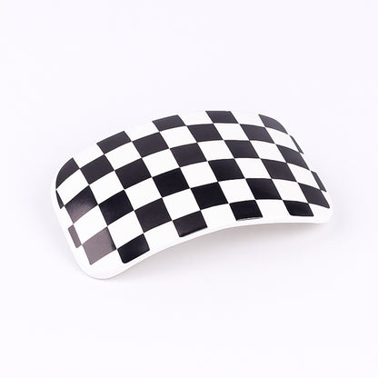 12er Set Haarspangen Kariert Schwarz/Weiß Retro Karo Rockabilly Accessoires Mode