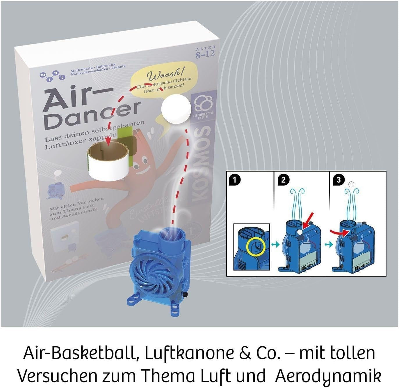 Kosmos 620882 - Air Dancer Experimentierkasten Bausatz Lufttänzer 30 cm Spiele