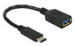 Delock USB 3.1 Gen 1 Adapter 15 cm schwarz USB-A Buchse auf USB-C Stecker Kabel