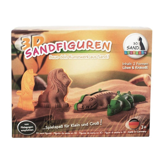 3D Sandformen Löwe & Krokodil Sandfiguren Modellieren Sand Sandkasten Strand