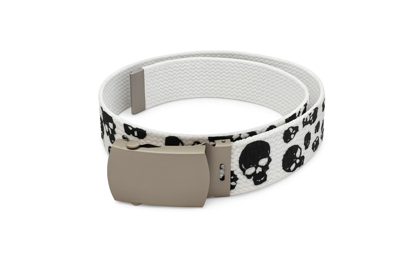 Aktion 50x Gürtel Belt Weiß mit Totenköpfe Hüftgürtel Jeansgürtel Unisex Großhandel