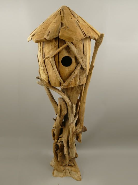 150 cm Garten Vogelhaus Vogelhäuschen Holz Naturholz