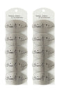 10er Set Haarspangen Silber Oval Strichmännchen Accessoires Damen Haarklammer