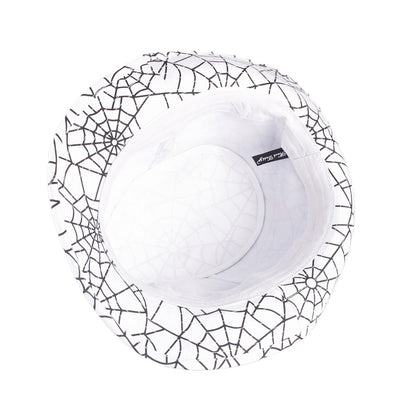 Hut Spinnennetz Weiß Unisex M/L Gothic Halloween Karneval Kostüm Accessoire