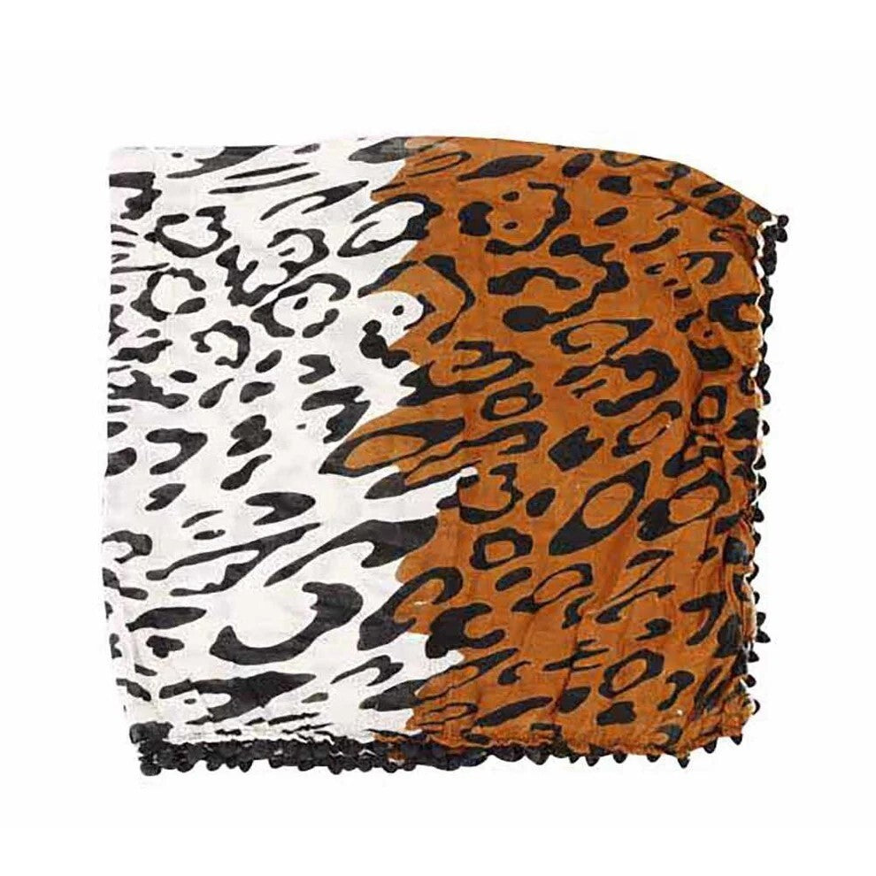 3x Leopard Damen-Halstuch Schal Tuch Chiffon Animal Print Mode Accessoire Sommer