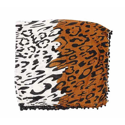 3x Leopard Damen-Halstuch Schal Tuch Chiffon Animal Print Mode Accessoire Sommer