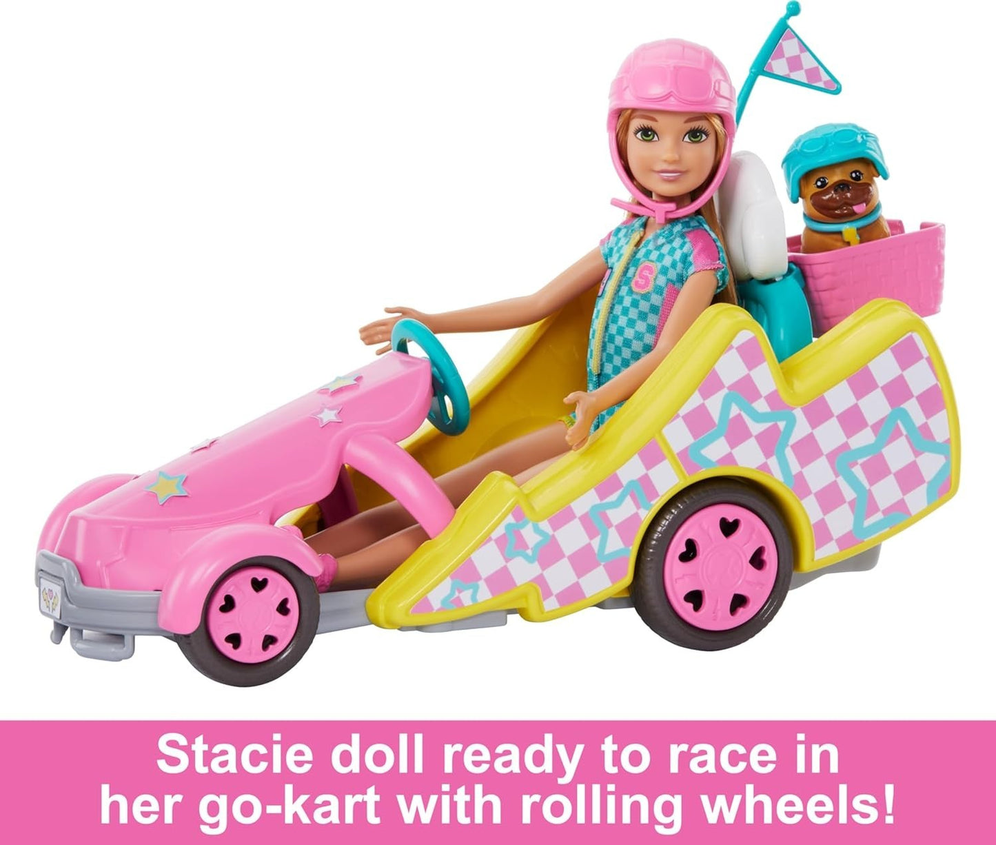 Mattel HRM08 Barbie and Stacie mit Go-Kart Eine Schwester für alle Fälle