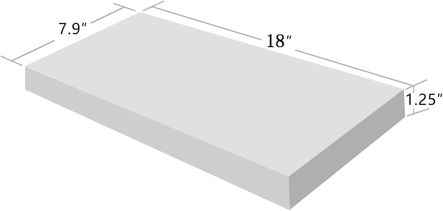 Wandregal 46x20x3 cm Weiß Hochglanz Regal Wandboard Schweberegal modern Design