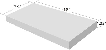 Wandregal 46x20x3 cm Weiß Hochglanz Regal Wandboard Schweberegal modern Design